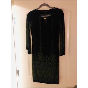 Black Women’s Dress with green design